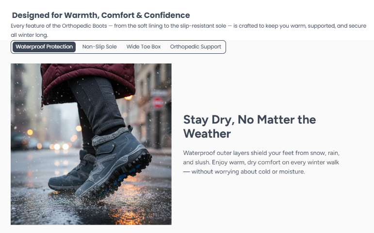 Orthopedic Boots High-Traction Sole